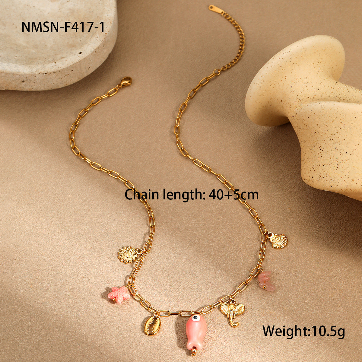 Holiday Style Ceramic Pendant Bracelet Necklace